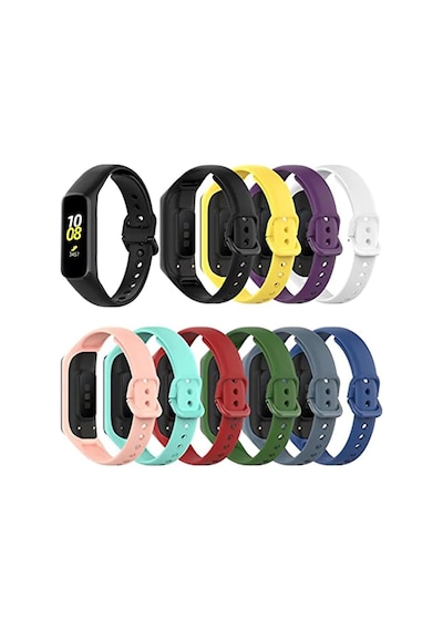Samsung Galaxy Fit2 Bileklik Kayışı Termoplastik Kordon Cordfit Lacivert Çok Renkli