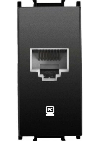 Viko Panasonic Thea Modüler Siyah Data İnternet Prizi Cat-6 E Alt+kapak 1m - Wvtt14054bl-tr