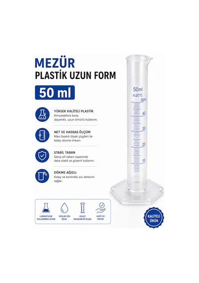 Mezür Plastik Uzun Form 50 Ml