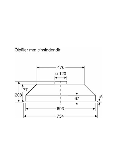 Siemens LB73NAA30 Gömme Ankastre Aspiratör