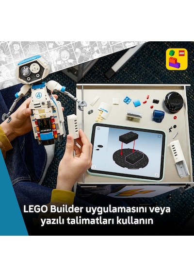 LEGO® ǀ Marvel Fantastik Dörtlü H.E.R.B.I.E. 76339 - 10 Yaş Üzeri Çocuklar için Aksesuarlar İçeren Oyuncak Yapım Seti (747 Parça)