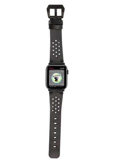 Bouletta Watch Uyumlu Deri Kordon Vigo 42-44-45Mm Rst1 Siya