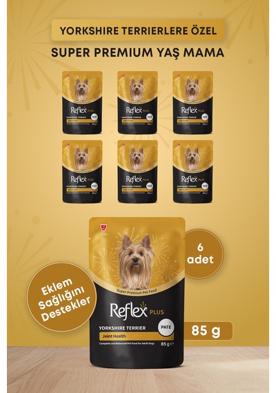 Reflex Plus Pouch Yorkshire Terrier Joint Health Pate Yetişkin Köpek Yaş Maması 85gr X 6 Adet