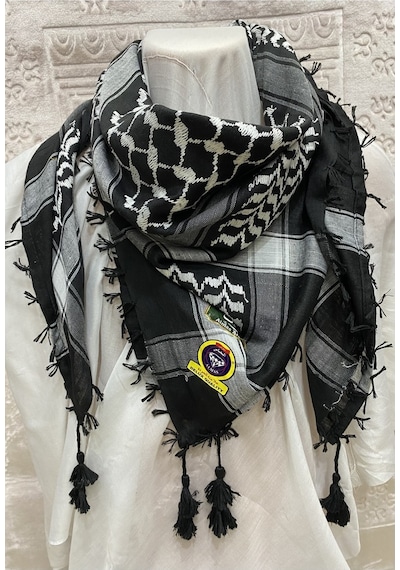 Artworkanatolia Siyah Beyaz Boyunluk Beyaz - Siyah