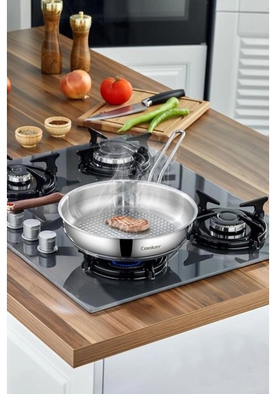 Cooker Lara Çelik Tava 24 Cm Gri