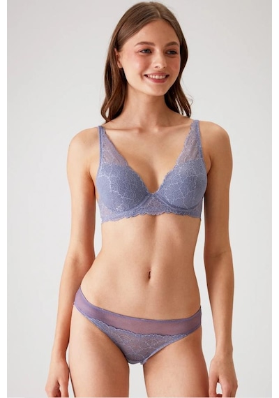 Pierre Cardin 4821 Biella Soft Push Up Dolgulu Çiçekli Bralet Sütyen Takımı 001