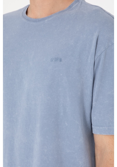 U.S. Polo Assn. Erkek Comfort Fit Bisiklet Yaka Mavi Yıkamalı Tişört 50306878-VR036