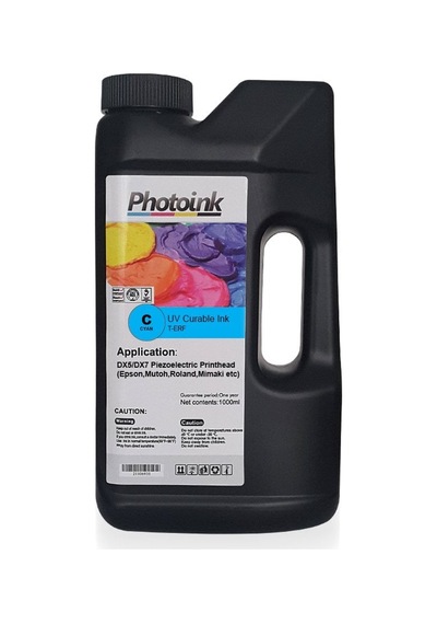 Dx5 Ve Dx7/5113 Kafa Uyumlu 1000 Ml Mavi Cyan Uv Mürekkep Sert Ve Yumuşak Zemin T - Erf