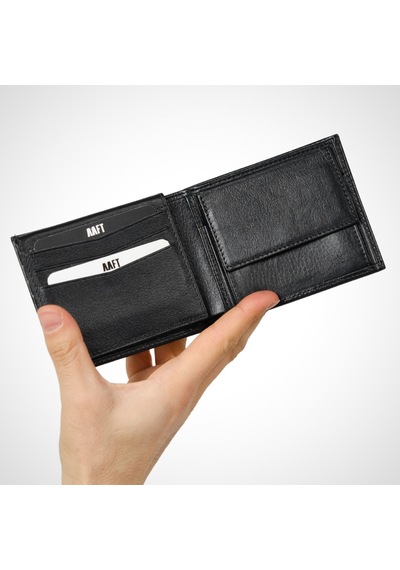 Mft Leather Hakiki Deri Bozuk Paralı Erkek Cüzdan İsim Yazılı, Kişiye Özel Bond 7110 - Napa Siyah Napa Siyah