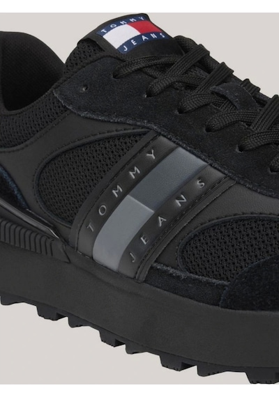 Tommy Hilfiger Erkek Renk Bloklu Siyah Sneaker Siyah