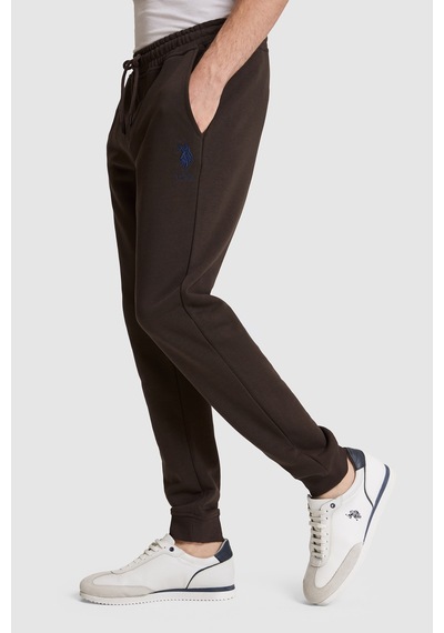U.S. Polo Assn. Erkek Koyu Kahverengi Slim Fit Paçası Lastikli Eşofman Altı 50329410-vr084