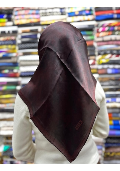 Aker Saf İpek Eşarp - Sura - Nostalji Serisi - 7208701 Koyu Bordo-342