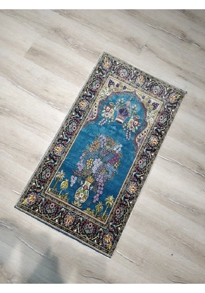 Bambu Halı Seccade Sec15 Turkuaz Namazlık 70x110 Cm Bambu Halı Seccade Sec15 Turkuaz Namazlık 70x110 Cm