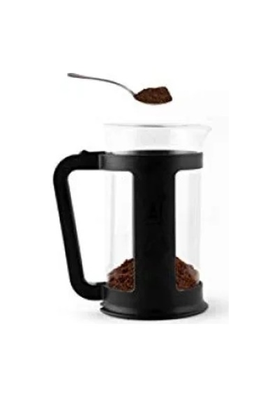 1l Kapasiteli Pratik French Press - Borosilikat Cam Ve Paslanmaz Çelik Filtre Açık Mavi