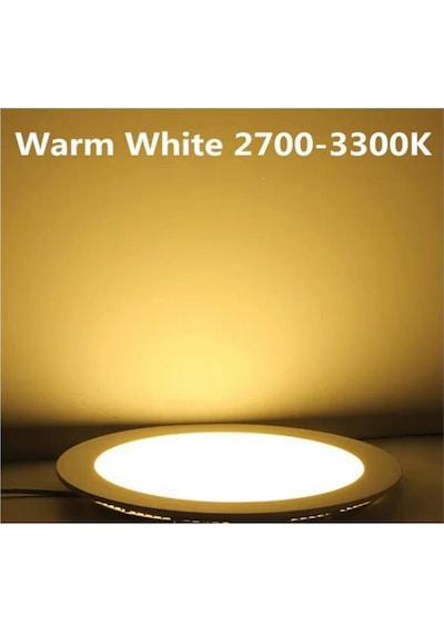 12w Slim Led Panel Sarı 3200k Sıvı Altı Gömme Spot Lamba Sarı Işık