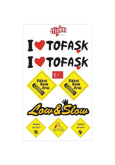 Tofas Basık Araç Sticker Seti