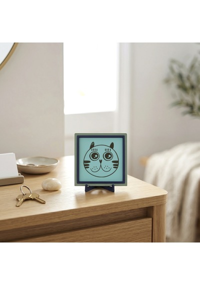 Şaşkın Kedi Figürlü Çağdaş Tasarım Masaüstü Objesi, Ev Ve Ofisiniz İçin Eğlenceli Bir Dekor 10x10 Cm