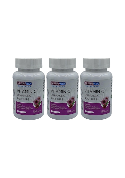Nutrivita Nutrition Vitamin C Vitamini Echinacea 3x120 Tablet Ekinezya Kuşburnu Eki