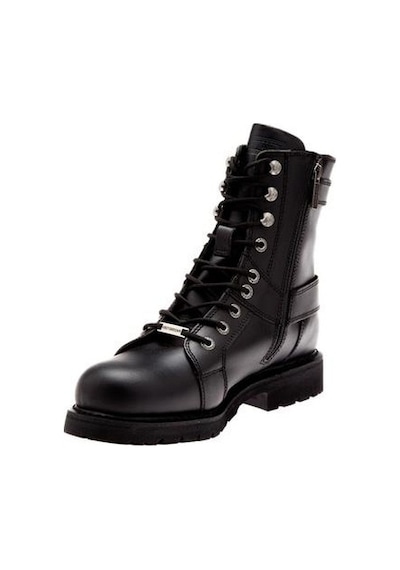 Harley Davidson Charles Black Deri Erkek Bot Siyah
