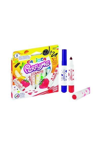 Carioca Kokulu Damgalı Jumbo Keçeli Kalem 8'li