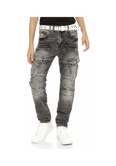 Cipo & Baxx Cdk111 Biker Stil Kargo Cep Çocuk Kot Pantolon 001