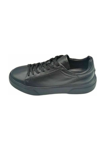 King Paolo King Shoes Cb2501 Siyah Deri Sneaker Erkek Ayakkabı Bordo
