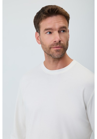 Morven Erkek Ekru Bisiklet Yaka Rayon Sweatshirt 27ks063001454 Ekru