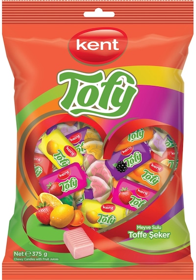 Kent Tofy Meyve Sulu Karışık Toffe Bayram Şekeri 375 G