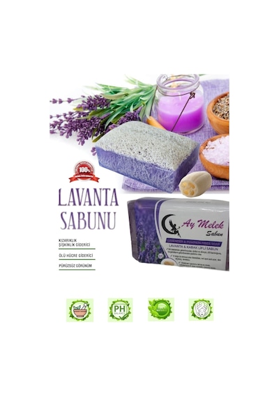 Lavanta Özlü Doğal Kabak Lifli Güzellik Sabunu Cilt   Etkili Diğer
