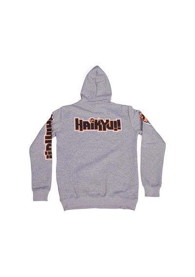 Haikyu No:2 Kapüşonlu Sweatshirt Gri Çok Renkli