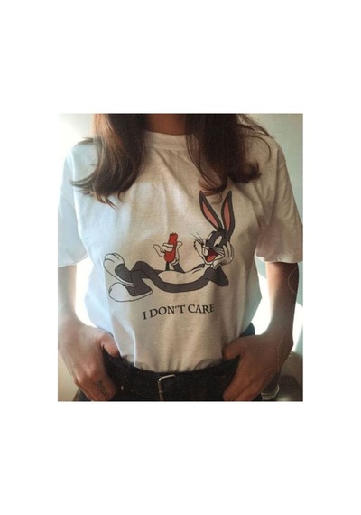 Kalic Studio I Don't Care - T-shirt Beyaz