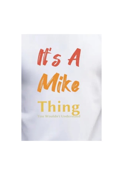 Butik İstanbul Erkek It Is A Mike Thing Baskılı Erkek T-shirt Beyaz