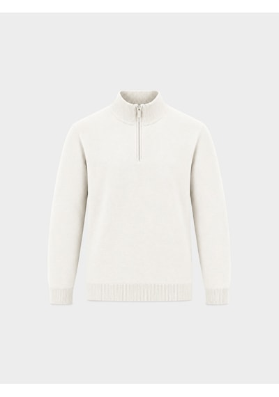Xint Ekru Pamuk Dokulu Regular Fit Kazak 801866