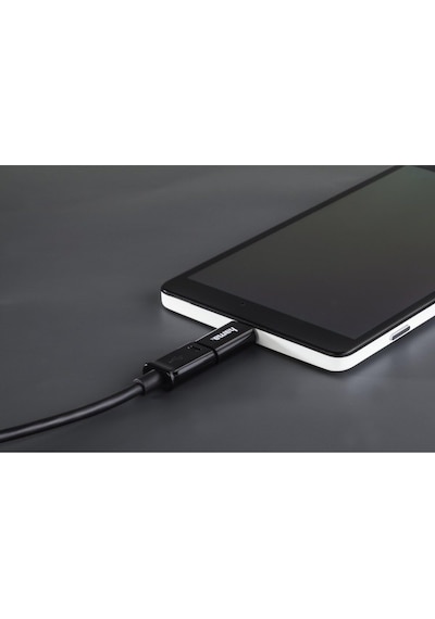 Adaptör, Micro Usb Soket- Usb -c Fiş, Siyah