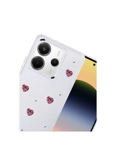 Xiaomi Redmi Note 14 4g Fiyonk Desenli Kapak - Desen 3 Beyaz