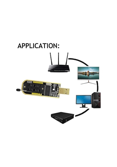 Ch341a 24 25 Serisi Eeprom Flash Bıos Usb Programlayıcı + Soıc8 Test Klipsi