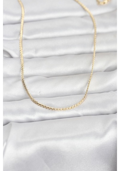 Cm 14k Gold Renk Yassı Zincir Model 60 Cm Kadın Kolye Renkli 59216590
