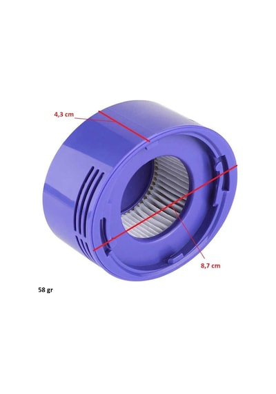 Dyson V7 V8 Uyumlu Elektrikli Süpürge Ön Hepa Filtre Seti