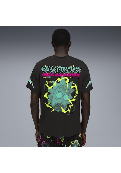 Puma Hoops X Rick And Morty Tee I Erkek Yetişkin T-shirt SIYAH