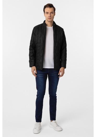 Süvari Siyah Slim Kapitone Mont-34893 Siyah