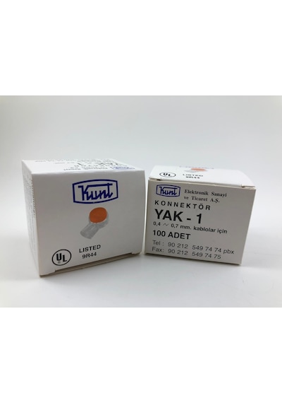 Yak 1 Kunt Konnektör (100 Lük Kutu) ( Ürün Adınıza Faturalı )