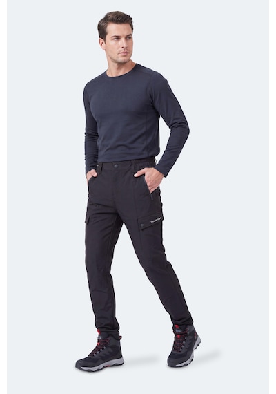 Slazenger Clımax I Erkek İçi Polarlı Rüzgar Ve Su Geçirmez Softshell Siyah Pantolon