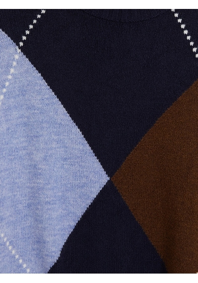 Lcw Modest Lacivert Baklava Desenli Kadın Triko Tunik