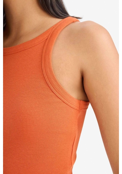 DeFacto Slim Fit Dar Kesim Halter Yaka Basic Düz Fitilli Kaşkorse Atlet E2176AX25SPOG269