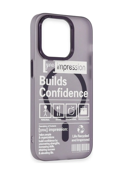 Apple İphone 14 Pro Kılıf Apollo Magneticsafe Desenli Kapak - Apollo Mor - 6 0.2M-Çok Renkli