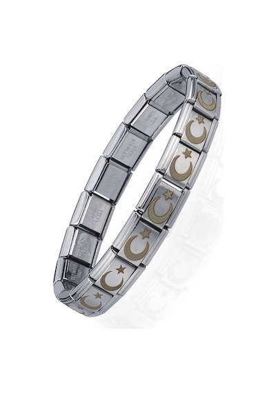 Ay Yıldız Türk Bayrağı İtalyan Charm Unisex Çelik Bileklik Scb55 Beyaz 54249797