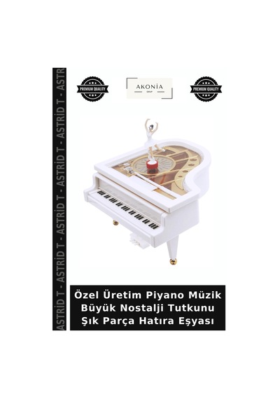 Özel Üretim Piyano Müzik Büyük Nostalji Tutkunu Şık Parça Hatıra Eşyası
