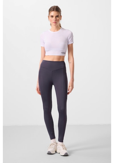 Tommylife Antrasit Standart Fit Esnek Performans Kadın Tayt - 94666 Antrasit