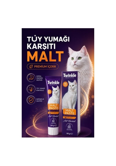 Twinkle Tüy Yumağı Önleyici Kedi Malt Macunu 100 Gr 12'li Paket