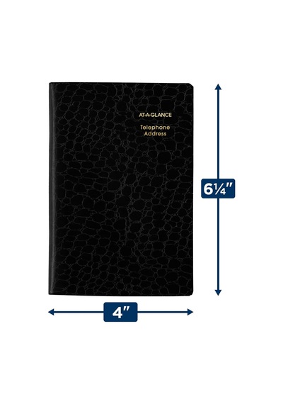 Telefon Ve Adres Defteri, 600+ Giriş, 10,16 X 15,24 Cm, Tasarımcı, Siyah 8040205 Çok Renkli